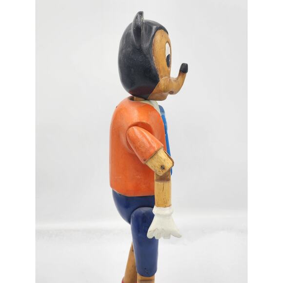 Rare Disney Mickey Mouse Marionette Puppet On Stand Vintage Collectible Wood 17" - Picture 6 of 15